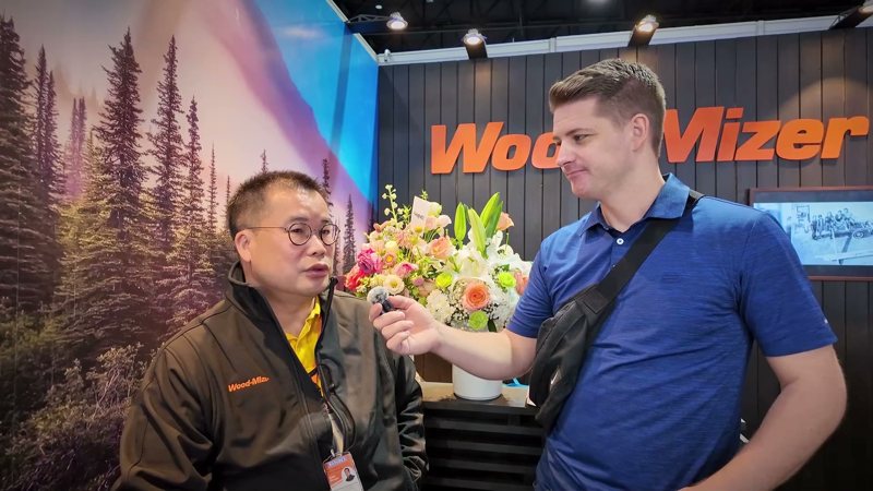 An interview at an event
