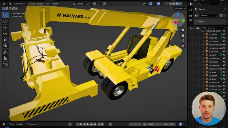 3D product render work in Blender