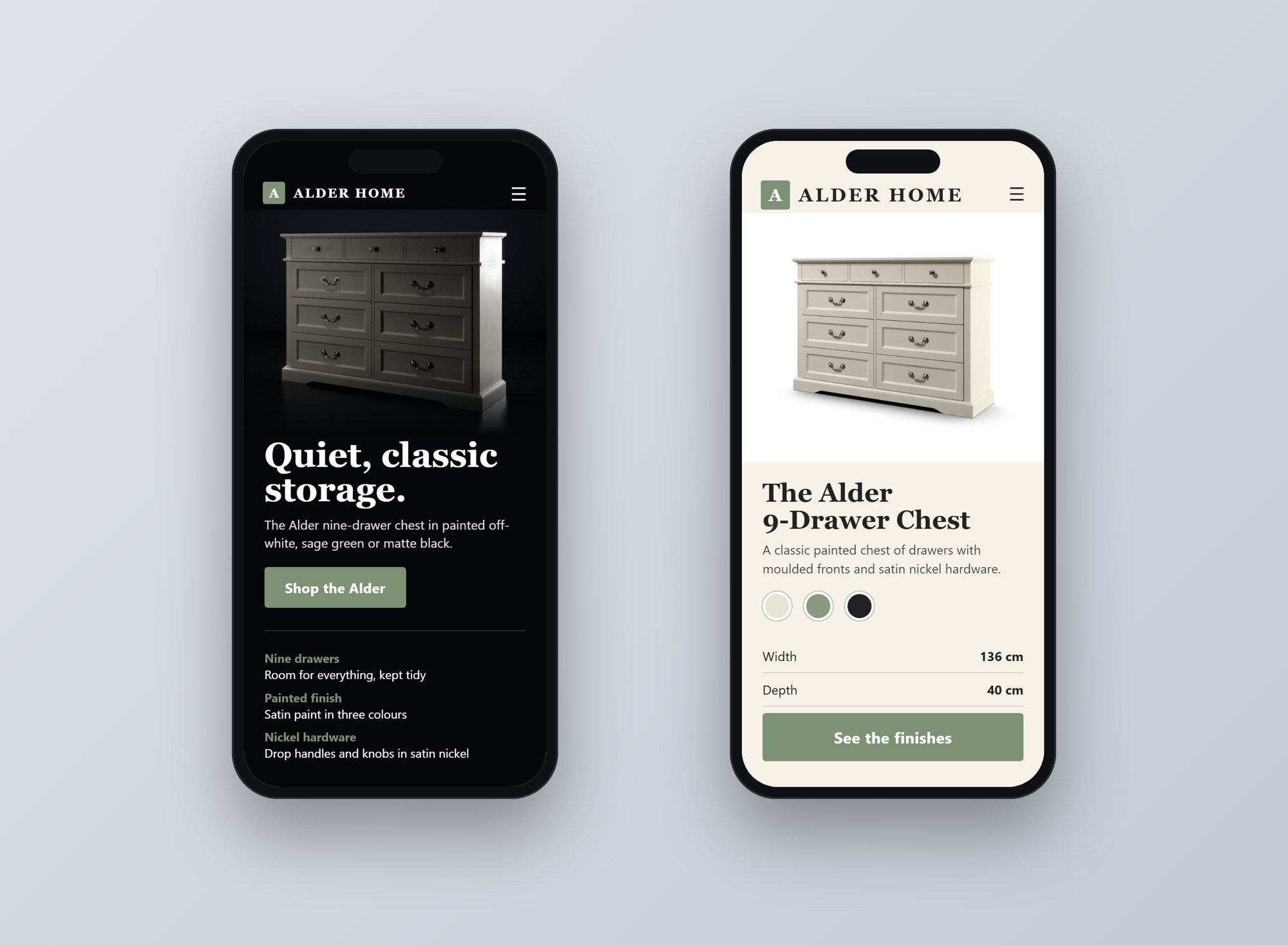 Website: on a phone