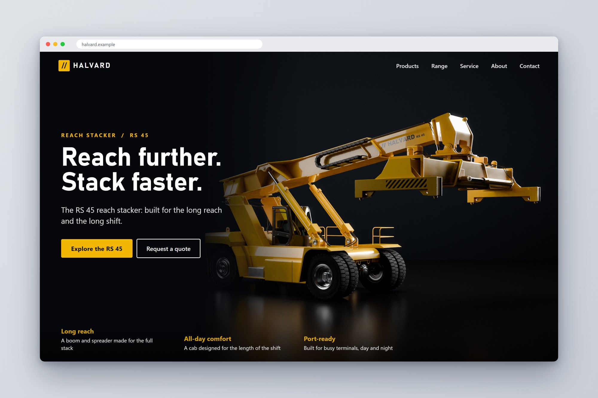 Website: desktop hero