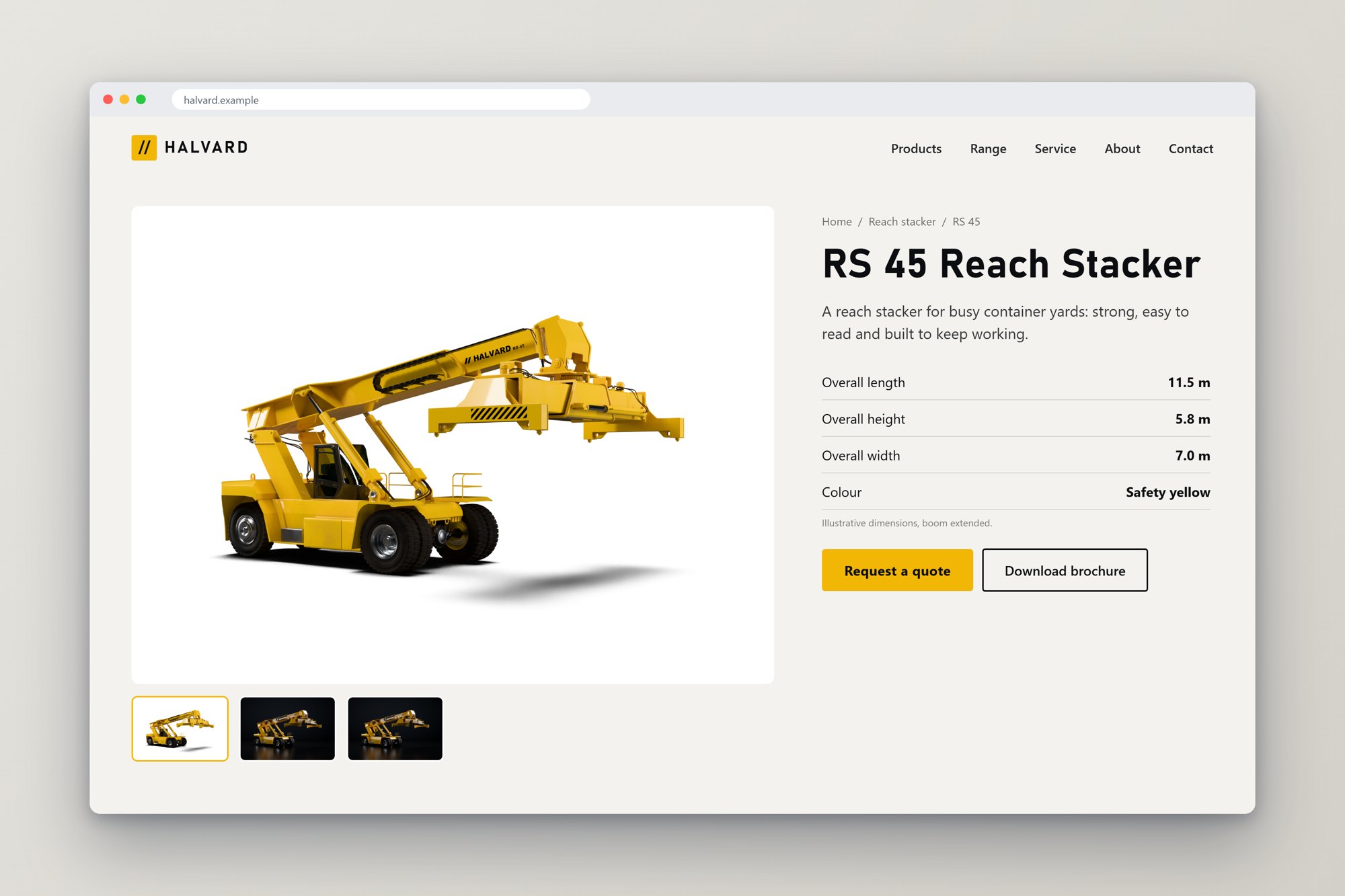 Website: product page